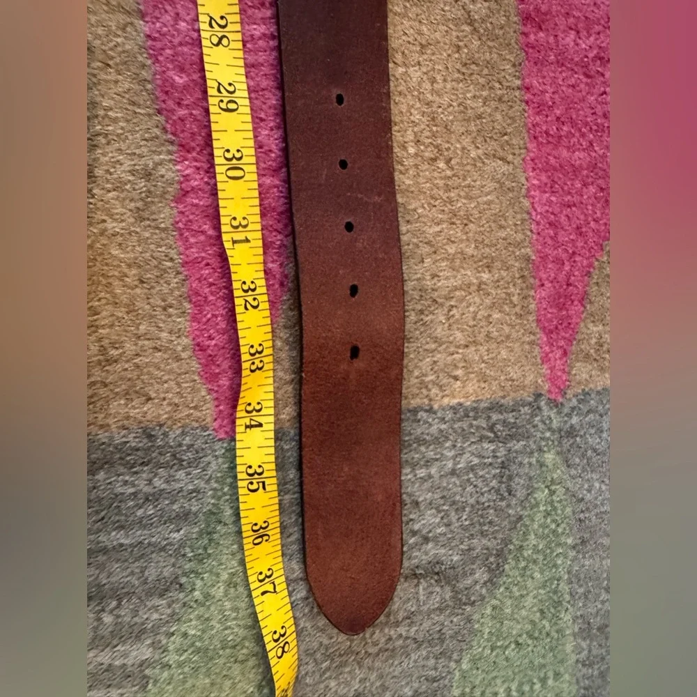 925 silver belt buckle and leather belt Martin and Osa - Picture 4 of 4